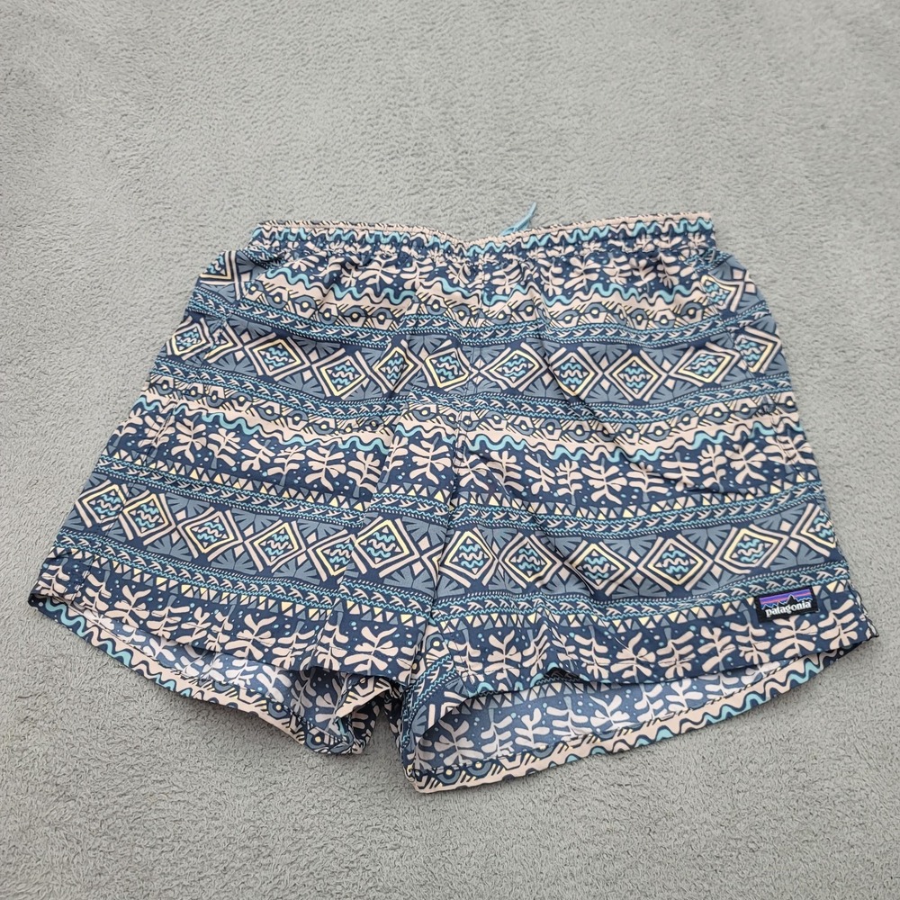 Patagonia Baggies Shorts Womens Small Aztec Blue Geometric 5in STY57058SP21